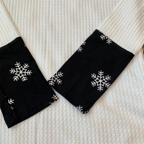 Pink Rose white top waffle knit long sleeve thermal top size XS softgirl - Picture 2 of 5